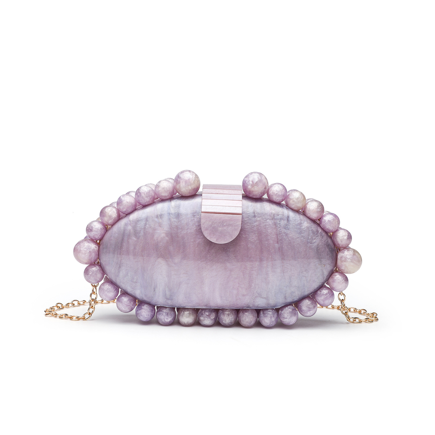 Luxury Bags White - Pochette élégante en marbre acrylique, sac