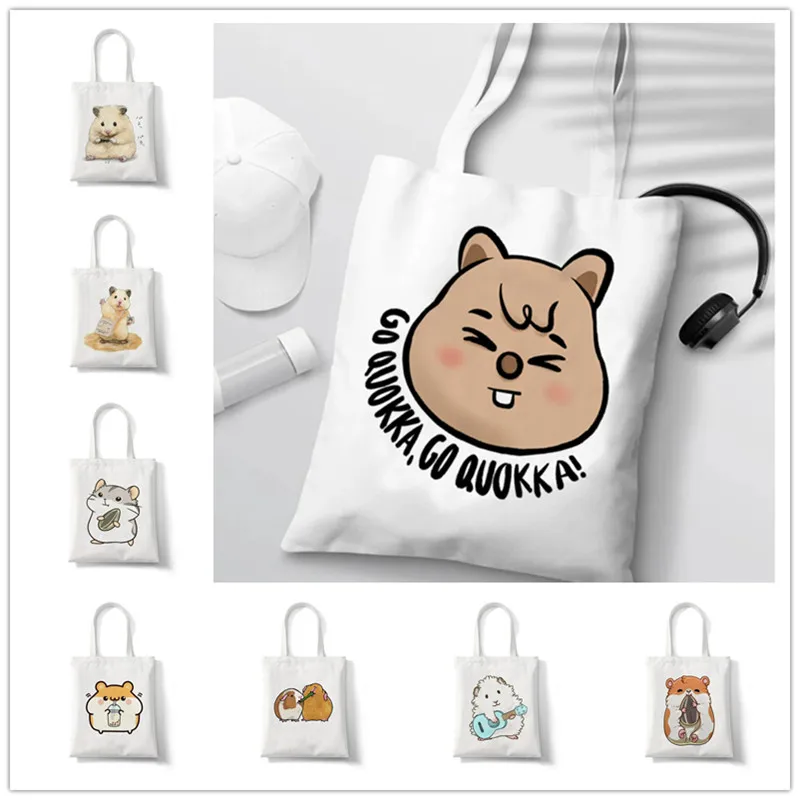 Luxury Bags White - Go Quokka imprimer grande capacité fille