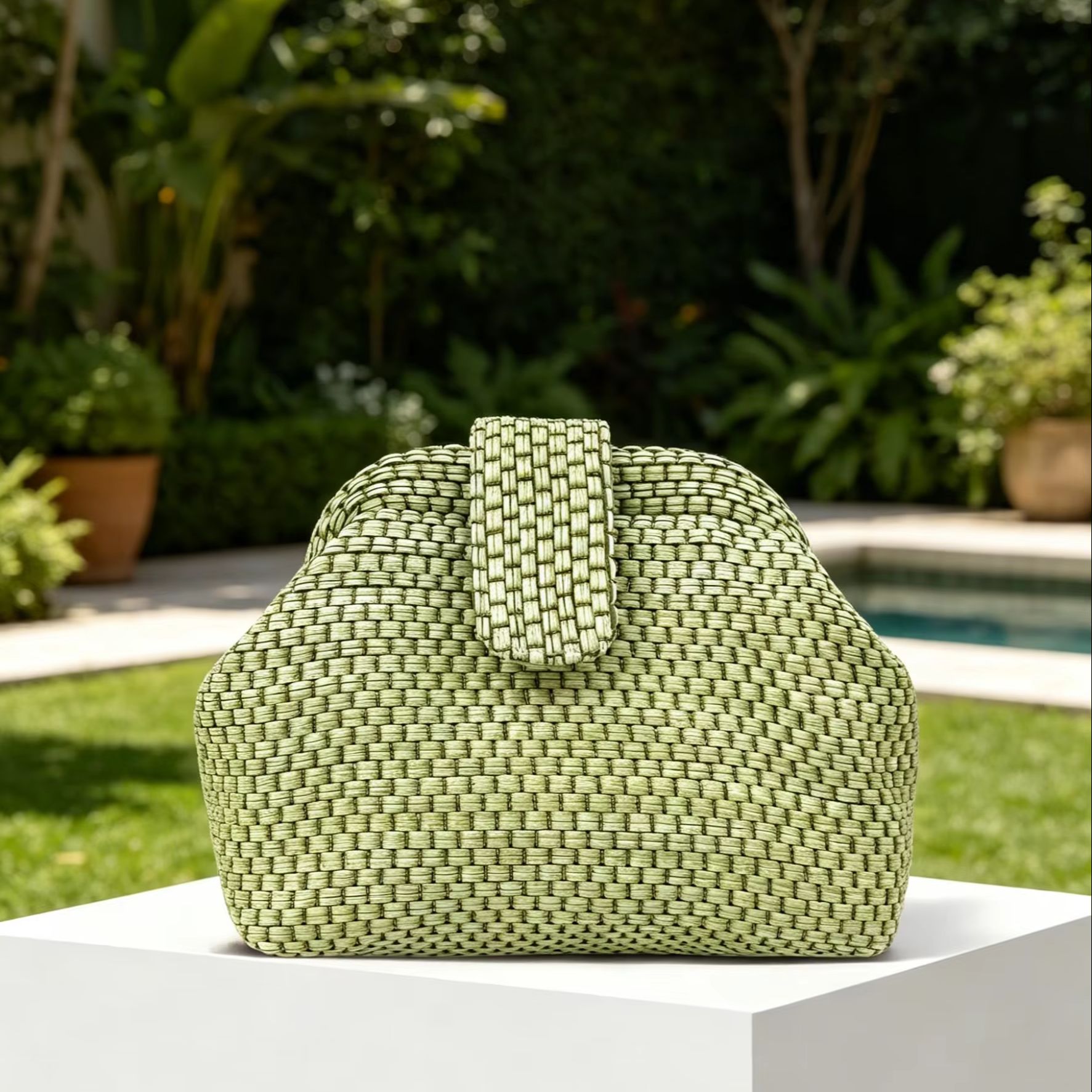 Luxury Bags Green - Pochette de soirée de luxe légère