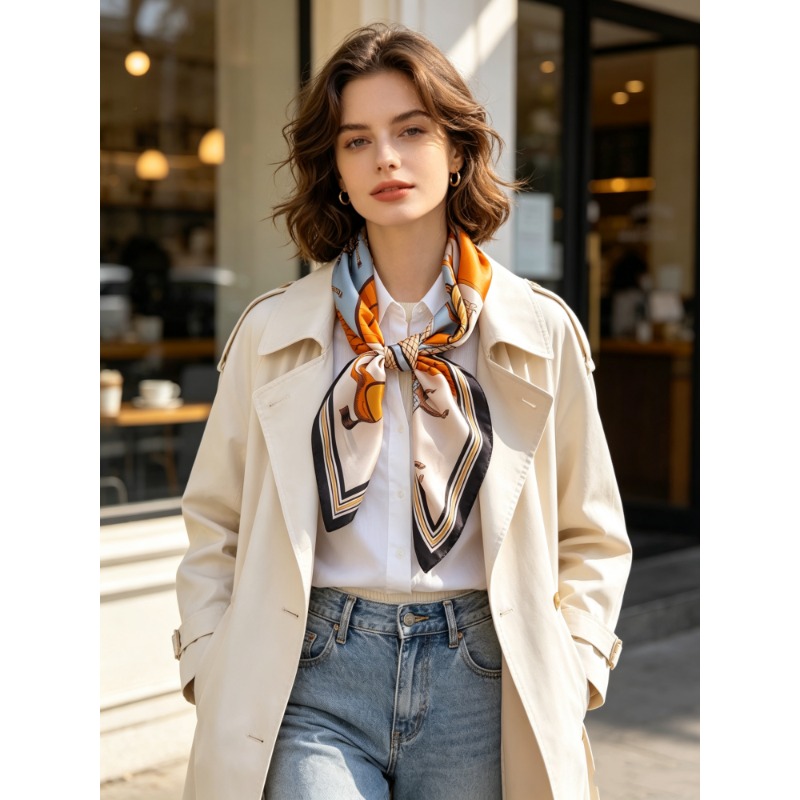 Discount Luxury Bags - Foulard carré de luxe 100% soie