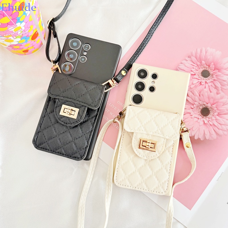 Luxury Bags Quotes - Étui portefeuille avec cordon pour Samsung