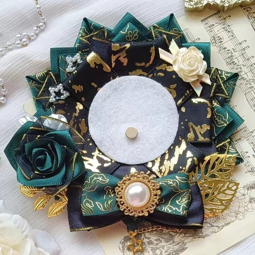 Luxury Bags Green - Danemark ge rosette ruban vert, accessoires