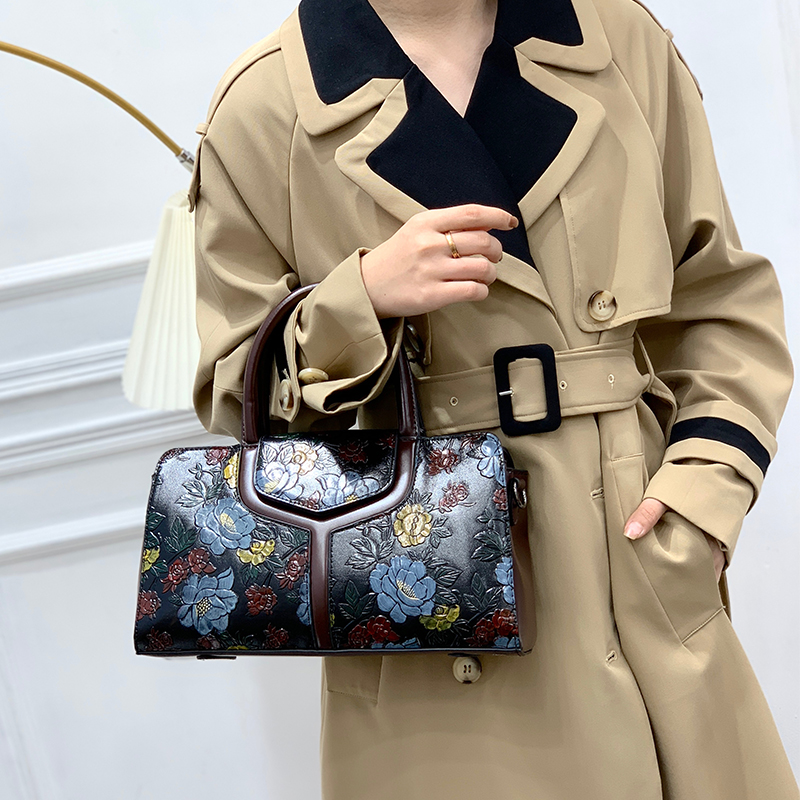 Sac Boston Vintage à Motifs Fl - Luxury Bags Vegan avis et prix