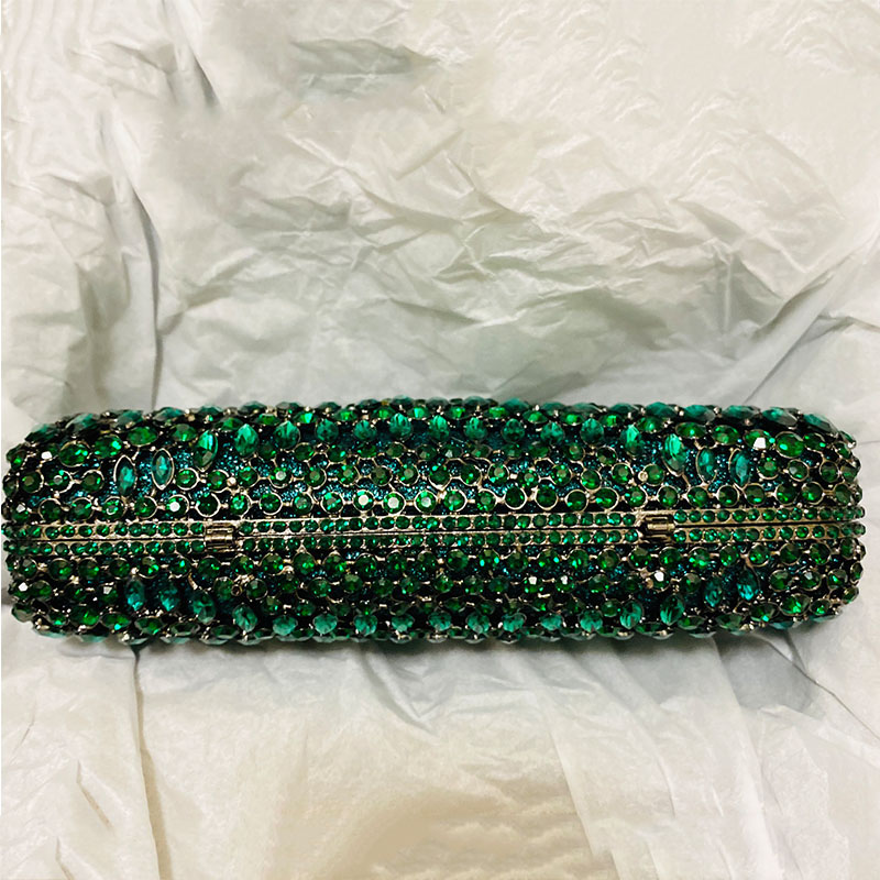 Luxe vert strass soirée pochet - Luxury Bags Green avis et prix