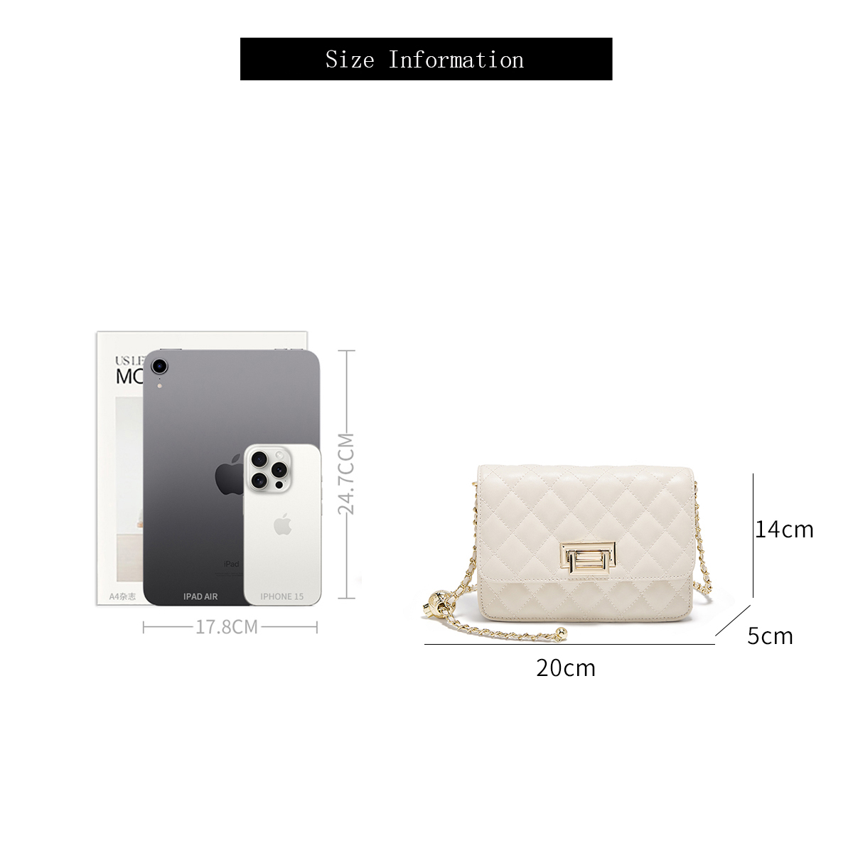 Sac bandoulière matelassé blan - Luxury Bags White avis et prix