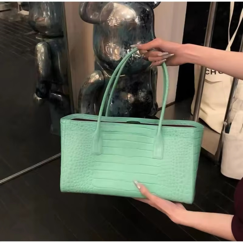 Sac fourre-tout en cuir de cro - Luxury Bags Green avis et prix