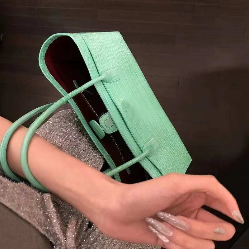 Sac fourre-tout en cuir de cro - Luxury Bags Green avis et prix