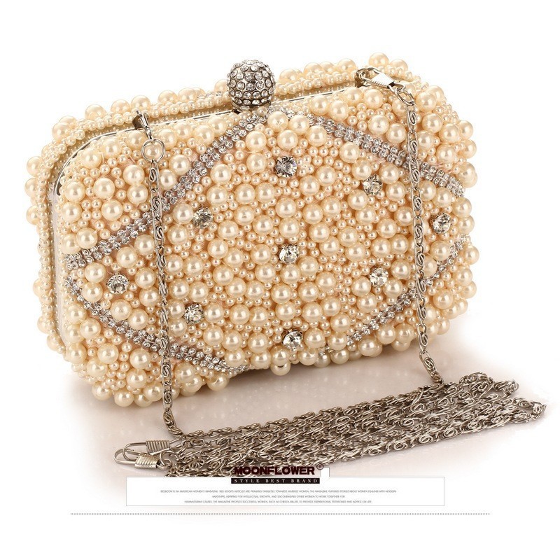 Cristaux de luxe perlés perle  - Luxury Bags White avis et prix