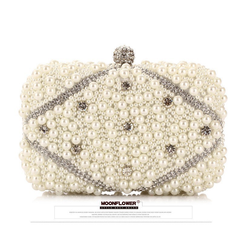 Cristaux de luxe perlés perle  - Luxury Bags White avis et prix