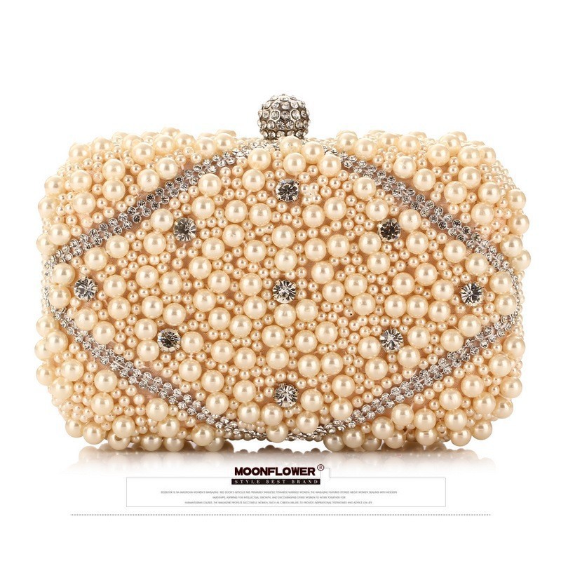 Cristaux de luxe perlés perle  - Luxury Bags White avis et prix