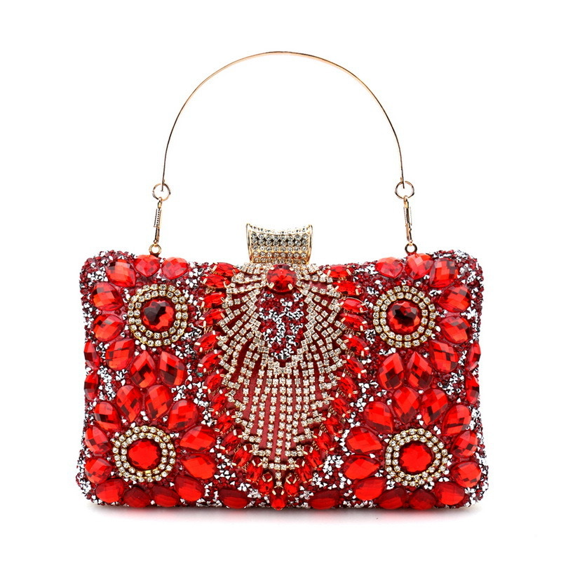 Pochette de soirée à pompon ve - Luxury Bags Green avis et prix